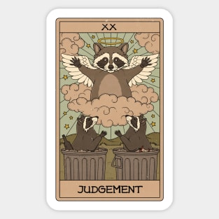 Judgement - Raccoons Tarot Sticker